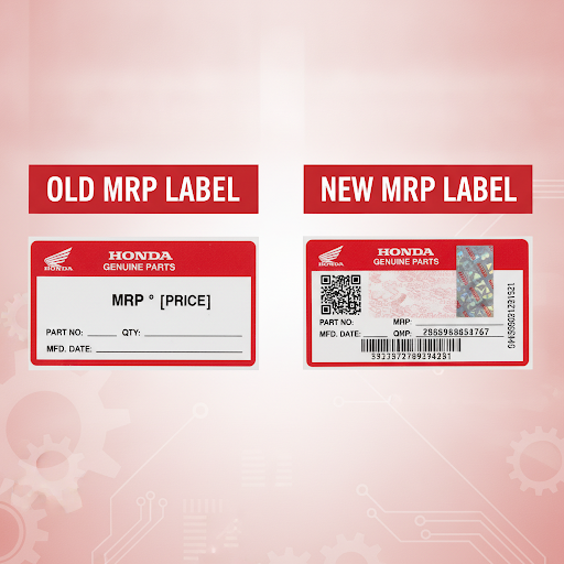 Comparison of Old vs New Honda MRP Labels